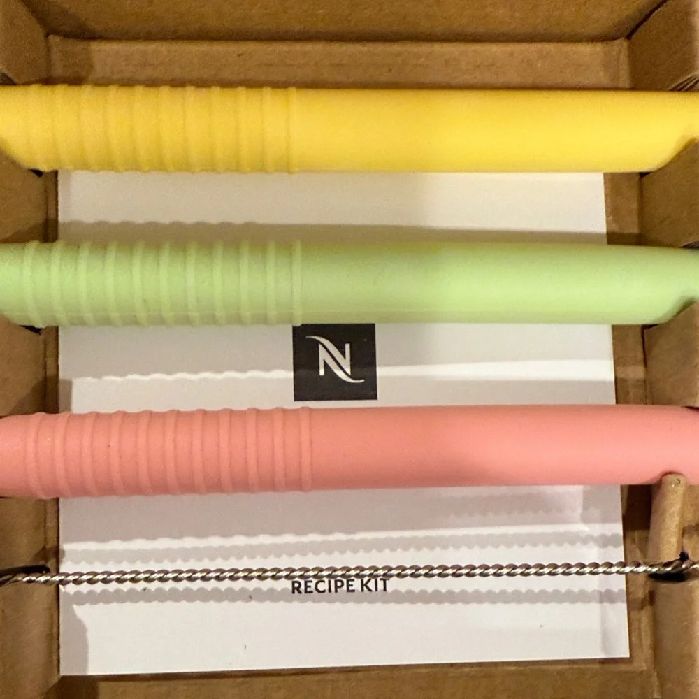 Nespresso Recipe Kit w/Colorful Straws and Jigger